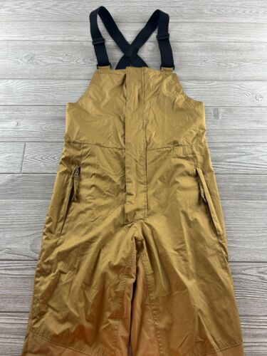 Men's S Columbia Bib Ski Pants Omni-Tech Titanium Omni-Tech Waterproof Beige
