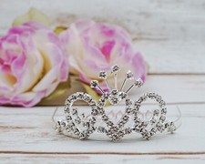 1 PC Rhinestone Mini Tiara with Comb Crystal Wedding Bridal Prom Pageant Party