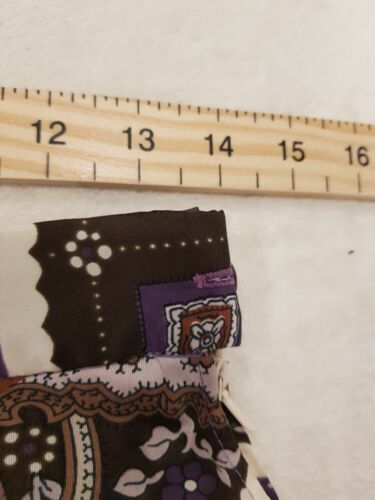 Vintage Skirt Size 10 Purple Geometric Floral Indian Long Maxi Tall Satin Hippy - Picture 7 of 12