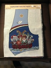 "Noah's Ark" Tapestry Vest Panel Youth size