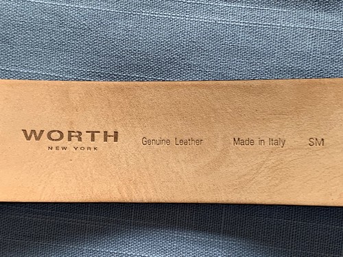 Worth New York Leather Belt Black & White Colour Blocked Sz. S-M Made In Italy - Picture 6 of 7
