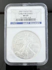 US Mint 2007 American Silver Eagle $1 NGC MS69 Blue Label - Early Releases