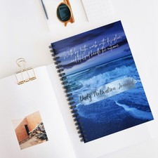 Walk by Faith Daily Meditation Journal spiral notebook  ruled lined