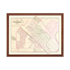 Old Map of Dearborn, MI 1893 - Vintage Dearborn Michigan Art