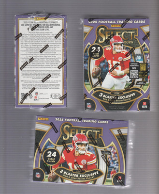 ( 3 ) 2025 PANINI SELECT NFL FACTORY SEALED BLASTER BOXES - 3 BOX LOT - ZEBRA  ?