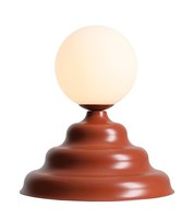 Tischlampe Wohnzimmer Glas Metall Rot Blendarm 24 Cm G9 Kugel Nachttisch Leuchte