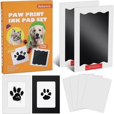 Paw Print Kit, Dog Nose Print Kit, No Mess Paw Print Stamp Pad for Dogs Cats,