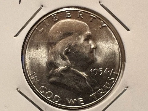1954 S Franklin Half Dollar 50C  circulated 90% Silver US Coin