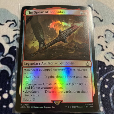 The Spear of Leonidas - Universes Beyond: Assassin's Creed Foil MTG + Bonus Card | eBay The Spear of Leonidas - Universes Beyond: Assassin's Creed Foil MTG + Bonus Card | eBay