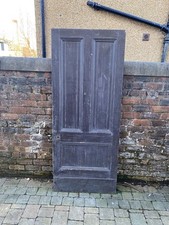 Antique Victorian Style 3 Panel Heavy Pine Door 