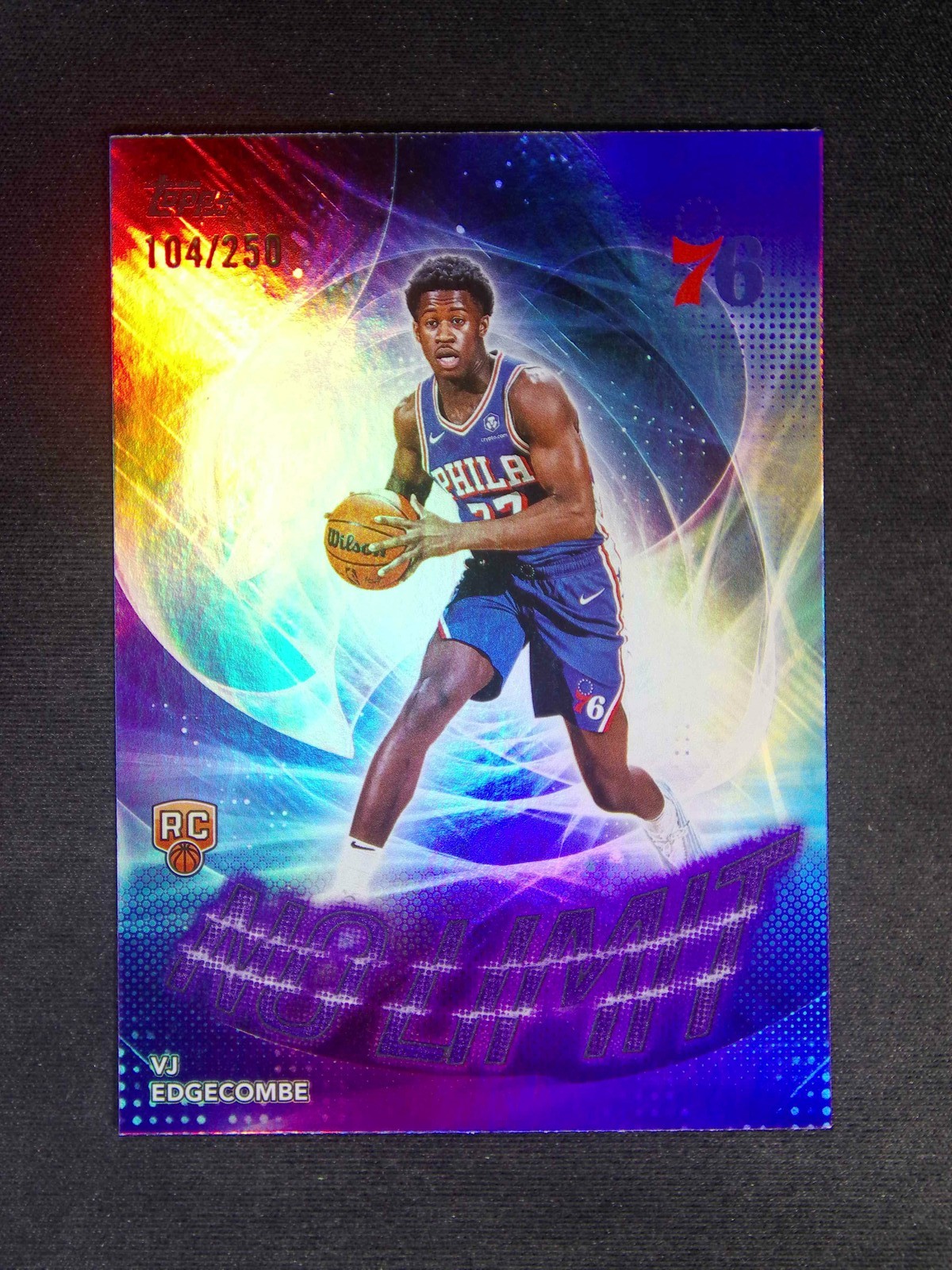 2025-26 Topps Flagship VJ Edgecombe RC Rookie No Limit Purple /250