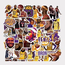 50 PCS Basketball Star Lebron James Stickers Waterproof NBA Legend