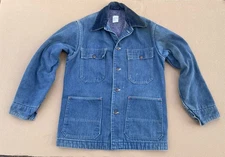 Big Mac Denim Chore Jacket Men’s Large? Blanket Lined JC Penney Blue Vintage