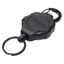 Key-Bak Ratcheting Key Reel, Stainless Steel, Polycarbonate, Black, 15 Key