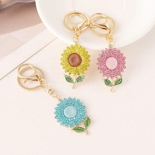 Diamond Color Sunflower Keychain
