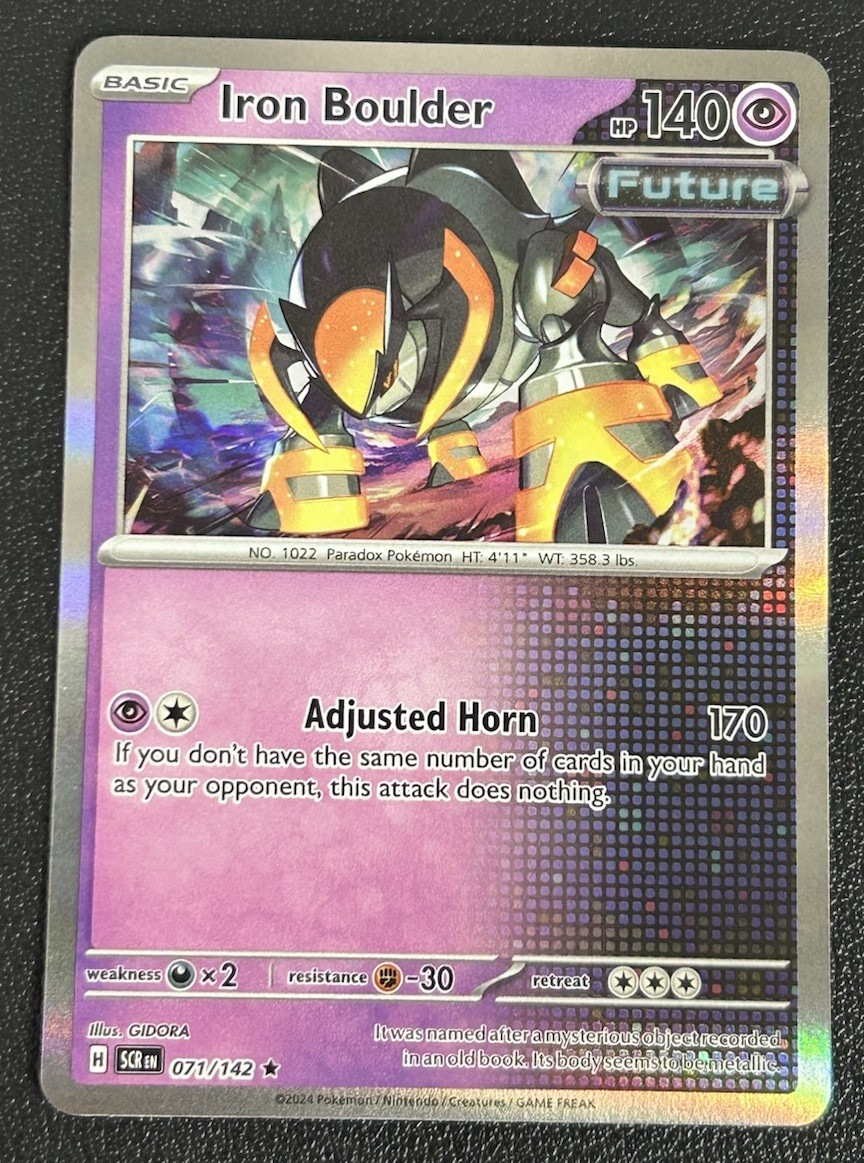 Iron Boulder 071/142 Stellar Crown Holo Rare Pokemon TCG Card NM