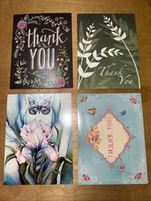 LEANIN TREE THANK YOU GREETINGS CARDS LOT OF 4 WITH ENVELOPES BRAND NEW