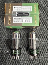 NOS Sylvania 6SN7GTA Tall Boy Chrome Dome Platinum Matched, for Schiit Freya+