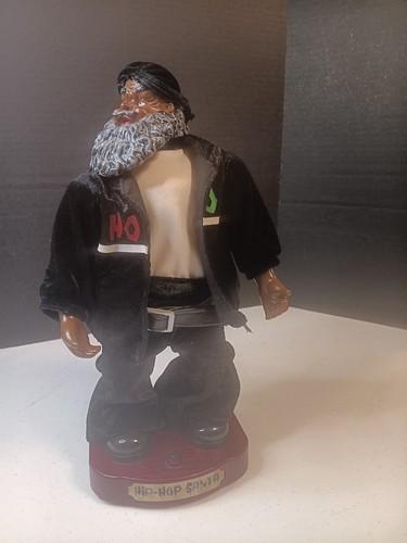 RARISSIMO Babbo Natale Animato Hip-Hop Rapping Dancing (non funzionante) 13" - Foto 5 di 7