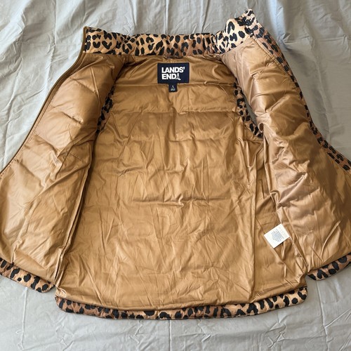 Land’s End gefütterte Damenweste Leopardenmuster Tiermotiv Größe Small gebraucht, in einwandfreiem Zustand - Bild 5 von 11