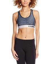 Under Armour Women's HeatGear Armour Printed Mid, Black/Black, X-Small