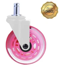 Office Chair Wheels - Set of 5 Rollerblade-Style Casters, Smooth & Quiet Rolling