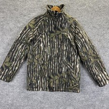 Vintage Cabelas Whitetail Jacket Mens Small Camo Fleece Hunting Made In USA