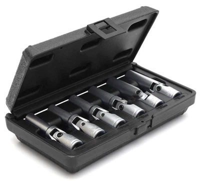 AUTOJACK Glow Plug Socket Set 6pc – 3/8" Drive Cr-V Steel w/ U-Joint & Storage Case