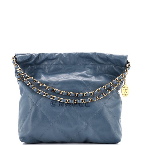 Chanel 22 Chain Hobo Quilted Caviar Small