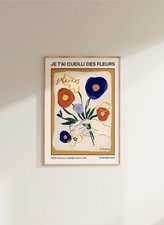 Rose England I Picked You Some Flowers Print With Frame 70 X 100cm