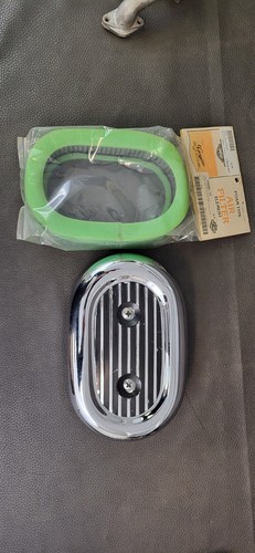 OEM Harley Davidson Shovelhead Black Ribbed Air Cleaner Cover & Insert 29205-69