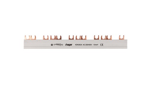 Szyna łączeniowa 3P 63A 10mm2 widełkowa (12 mod.) KDN363A - Bild 1 von 1