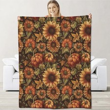 Sunflower Blanket for Adults, Soft Lightweight Sunflower Throw Blanket for So...