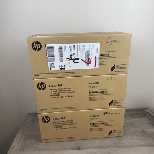NEU Menge 3 HP Laserjet Toner W9061MC W9063MC W9060MC Schwarz Magenta Cyan