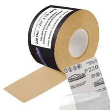 220 Grit PSA Longboard Sandpaper, 2-3/4" Continuous 12 Yard Roll - Self Adhesive