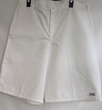 Dickies White Loose Fit Multi Pocket Work Shorts Size W42 L15