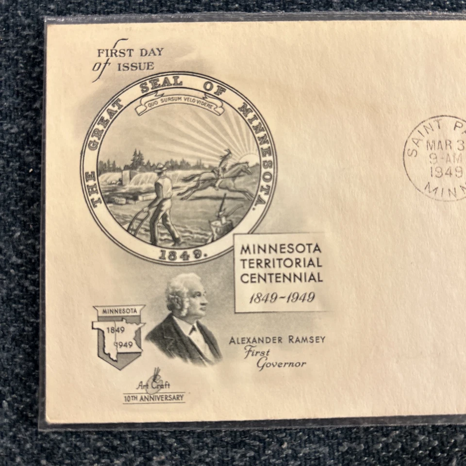 U. S.Stamp FDC- 981  - Minnesota Territory   -  Art Craft   - Image 2 of 4