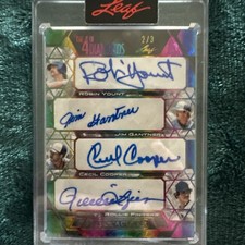 2025 Leaf Spectacular Yount/Molitor/Simmons/Cooper QUAD AUTO 2/3