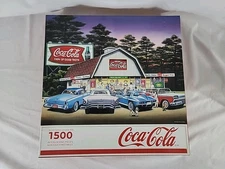 Springbok "Night on the Town" Coca-Cola Coke 1500 Piece Jigsaw Puzzle -FREE SHIP