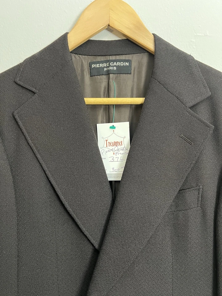 Men’s Blazer Size 37L Pierre Cardin Gold Button Suit Jacket - Image 3 of 4
