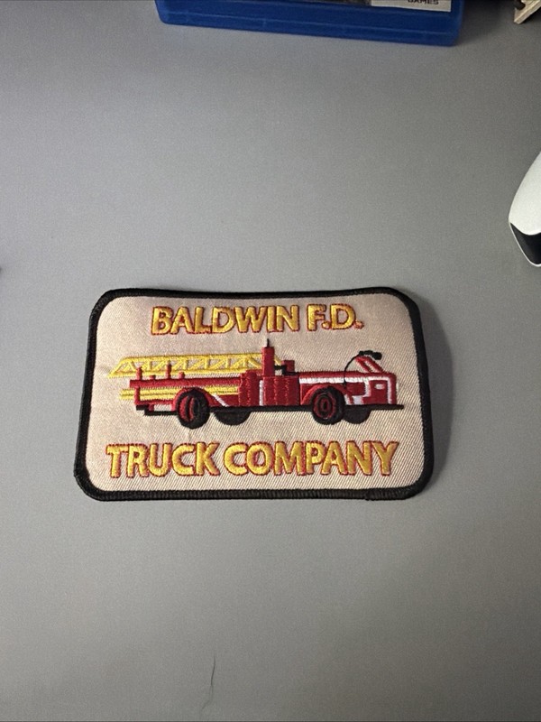 Baldwin Fire department  vintage Truck Company Patch