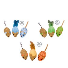 Nobby Korkmäuse mit Katzenminze 3er Set Katzenspielzeug Spielzeug Katze