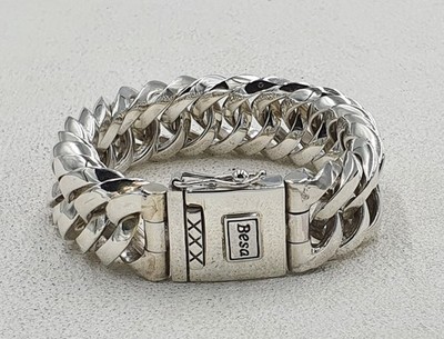 BESA Silber Armband 925er ''Luke'' 20mm Chain Cuban Link Junior Buddha Style Kuba