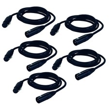 Accu-Cable AC3PDMX5 5FT 3-Pin DMX Cables - 5 Pack idjnow