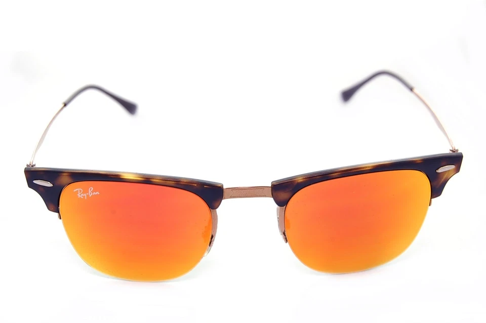 Очки солнцезащитные Ray-Ban CLUBMASTER LIGHT RAY RB8056 175/6Q 49 мм ГАВАНА ЗОЛОТИСТО-ОРАНЖЕВЫЕ - Изображение 3 из 4