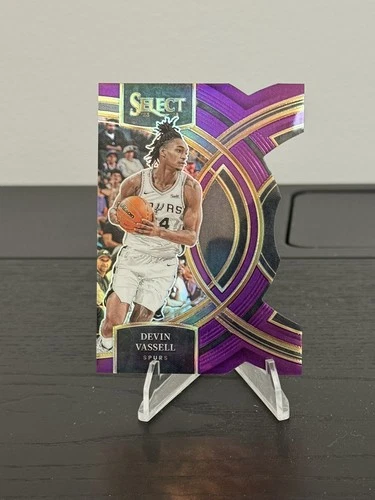 2023-24 Panini Select Premier Level Purple Die cut Prizm /99 Devin Vassell