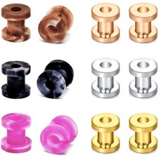 Ohr Tunnel Set 9 Paar Silikon Edelstahl Stretching Stretch Plugs Flexibel