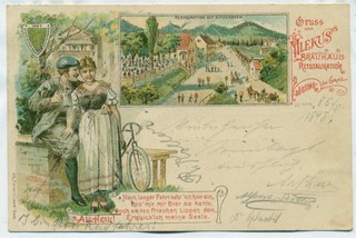 10135/Steiermark Gösting b Graz Brauhaus Mlekus All Heil Litho Senefelder
