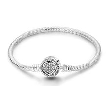 Sterling Silver Bracelet Soft Smooth Snake Bone Suitable For Charms Many Sizes