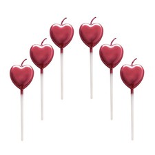 Candeline Compleanno a Cuore,6 Pcs Particolari Candele di Compleanno a Forma S